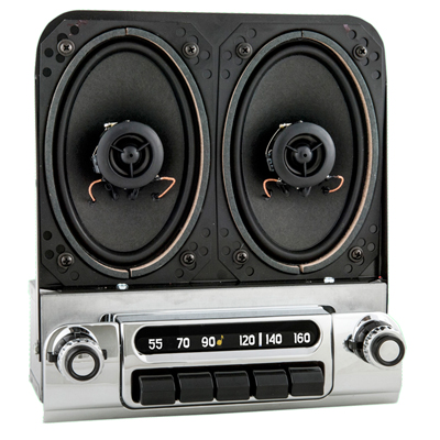 53-54 Chevrolet Classic Style AM/FM Stereo Radio with Speakers