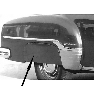 53-54 Chevrolet Rear Fender Skirts, Pair