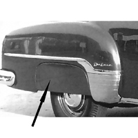 53-54 Chevrolet Rear Fender Skirts, Pair