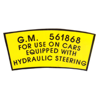 53-54 Chevrolet Car - Power Steering Pulley Decal