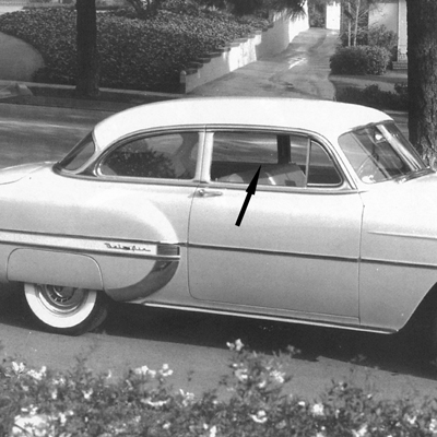 53-54 Chevrolet 2-Door Sedan or Club / Business Coupe Clear Door Glass