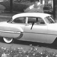 53-54 Chevrolet 2-Door Sedan or Club / Business Coupe Clear Door Glass