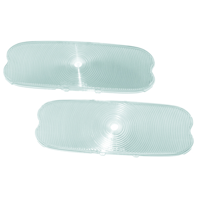 54 Chevrolet Parking Lamp Lenses, Clear, Pair