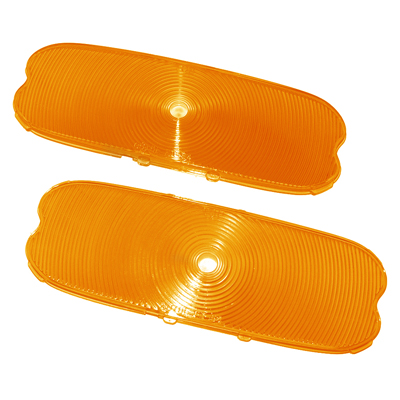 54 Chevrolet Parking Lamp Lenses, Clear, Pair
