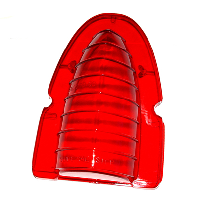54 Chevrolet Fullsize Tail Lamp Lens, Upper Red Plastic, Each