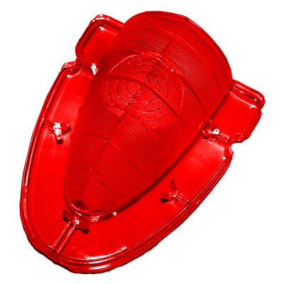 54 Chevrolet Fullsize Back-up Light Lens, Red Custom