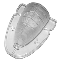 54 Chevrolet Fullsize Back-up Light Lens, Lower Clear Plastic