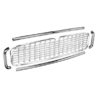 55 Chevrolet Grill Molding Set, Chrome, U.S. Made, 4 Pieces