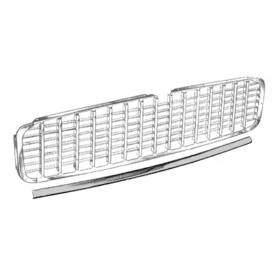 55 Chevrolet Lower Grill Bar, Chrome