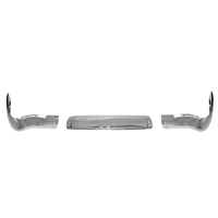 55 Chevrolet Front Bumper w/ Brackets, 3 Piece, Chrome