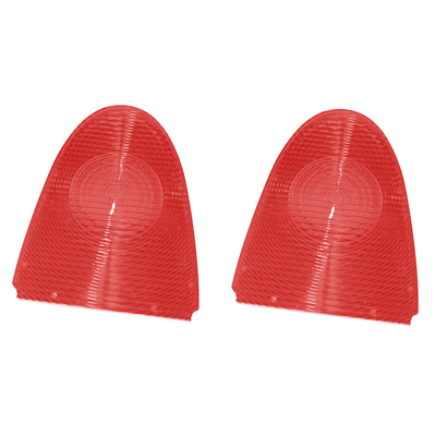 55 Chevrolet Fullsize Tail Lamp Lens, Inner Defuser Red Plastic, Pair