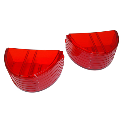 55 Chevrolet Fullsize Back-up Light Lens, Lower Red Custom, Pair