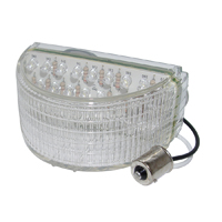 55 Chevrolet Fullsize Back-up Light Lens, L.E.D. Clear Plastic, Each