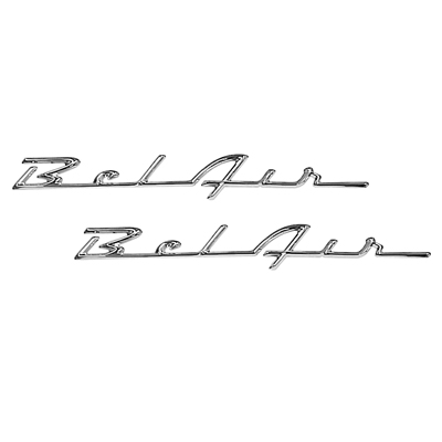 55-56 Chevrolet Bel-Air Quarter Panel Emblem, "Bel-Air" Script