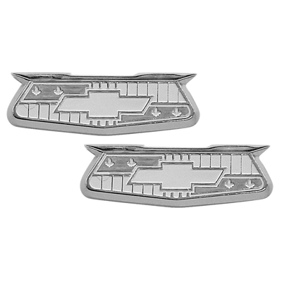 **CALL**55-56 Chevrolet Bel-Air Quarter Panel Emblem Crest, Chrome Pair