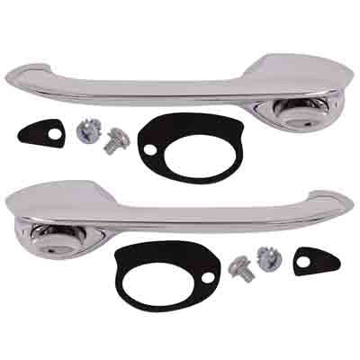 55-57 Chevrolet Sedan/Wagon/Nomads/4-Door Hardtop Exterior Door Handles, Chrome, Pair