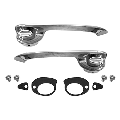 55-57 Chevrolet Sedan/Wagon/4-Dr. H.T. Exterior Door Handles, Chrome, Pair