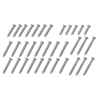 55-57 Chevrolet Convertible Interior Garnish Molding Trim Screw Set, Chrome screws for all inside window moldings.