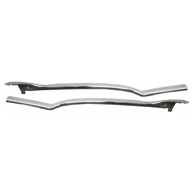 55-57 Chevrolet 2-Door Hardtop Rear Upper Inner Quarter Panel Molding, Chrome