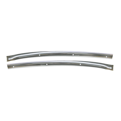 55-57 Chevrolet Convertible Interior Windshield Molding Set, Top Inside Behind Sunvisors, Chrome