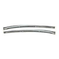 55-57 Chevrolet Convertible Interior Windshield Molding Set, Top Inside Behind Sunvisors, Chrome