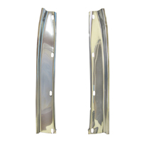 55-57 Chevrolet Convertible Vertical Windshield Pillar Post Molding, Pair Polished Stainless Steel