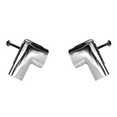 55-57 Chevrolet 2-Door Hardtop Rear Window Corner Moldings, Stainless Steel, Pair