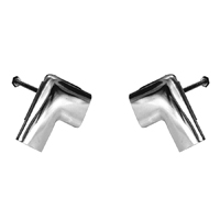55-57 Chevrolet Sedan Rear Window Corner Moldings, Stainless Steel, Pair