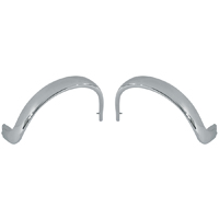 55 Chevrolet Nomad Headlight Eyebrow Molding, Chrome, Pair