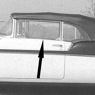 **CALL**55-57 Chevrolet Bel-Air 2 Dr. Sedan/Wagon Door Belt Line Molding, LH
