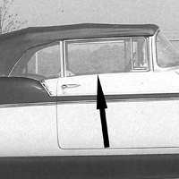 **CALL**55-57 Chevrolet Bel-Air Hardtop/ Convertible Door Belt Line Molding, RH