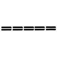 55 Chevrolet  Passenger Car 2-Door Hardtop Upper Paint Divider Molding Decal Set, Black