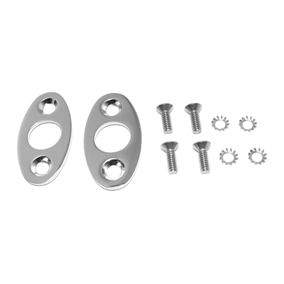 55-57 Chevrolet Nomad/Station Wagon Tailgate Cable Ball Socket Cover Bezel, Pair