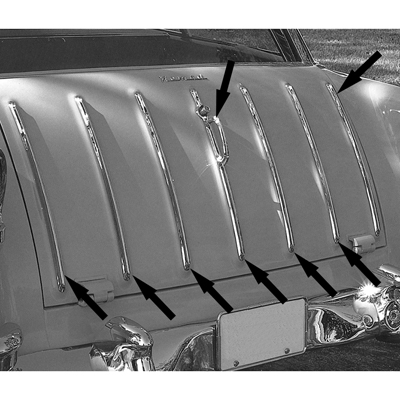 55-57 Chevrolet Nomad Tailgate Molding Set, Chrome 8-Pieces