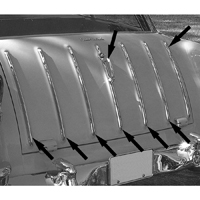 55-57 Chevrolet Nomad Tailgate Molding Set, Chrome 8-Pieces