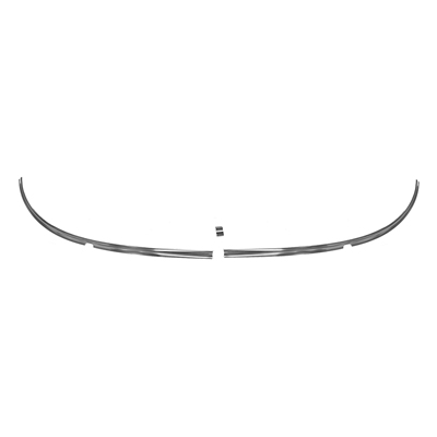 55-56 Chevrolet Passenger Car Lower 3-Piece Windshield Center Molding Connector Set