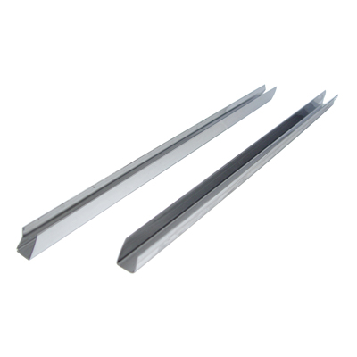 55-57 Chevrolet Nomad Rear Slider Glass Vertical Moldings, Polished Stainless Steel, Pair