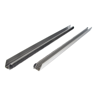 55-57 Chevrolet Nomad Stationary Glass Moldings, Polished Stainless Steel w/ Felt, Pair