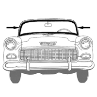 55 Chevrolet 150 Sedan Windshield Rubber Seal, Each