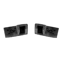 55-57 Chevrolet 2-Door Hardtop Rear End Flipper Stops, Pair