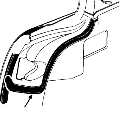 55-57 Chevrolet Full Size Auxiliary Door J-Seals, Pair