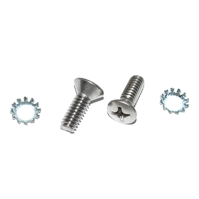 55-58 Chevrolet Full Size Convertible Top Handle Screws, Pair, Stainless Steel