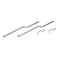 55-57 Chevrolet 2-Door Hardtop Door Lock Rods With Clips, Pair