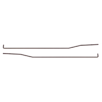 55-57 Chevrolet 2-Door Sedan Door Lock Rods With Clips, Pair