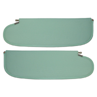 55-57 Chevrolet Hardtop Vinyl Turquoise Sunvisors, Pair