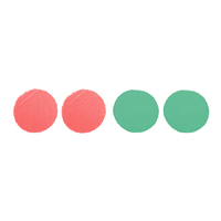 55-56 Chevrolet Full Size Red & Green Dash Indicator Recolor Discs Kit, Set