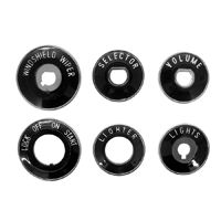 55-56 Chevrolet Bel Air Dash Control Bezels Set With Inserts, 6 pc Set