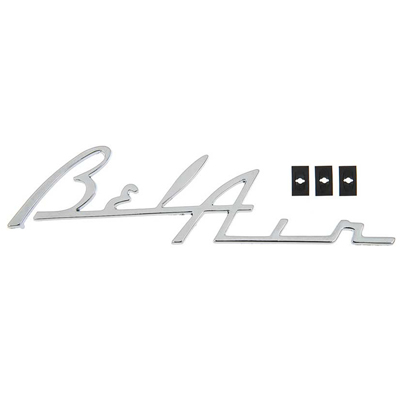 55-56 Chevrolet Bel Air Script Dash Emblem, Chrome