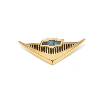 55-56 Chevrolet Bel Air V8 - Horn Cap Emblem, Gold