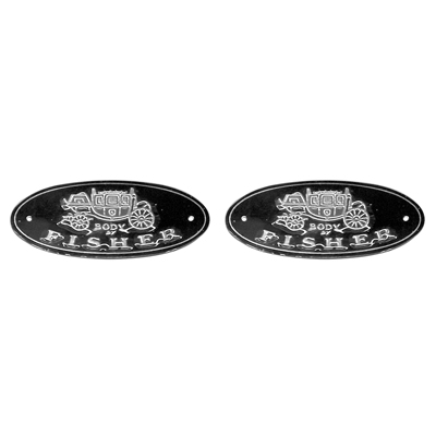 55-57 Chevrolet All Except 56-57 4-Door Hardtop - Sill Plate Tags, Pair